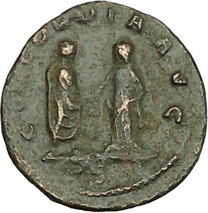 AURELIAN shaking hands with Concordia Harmony Cult Ancient Roman Coin i39979