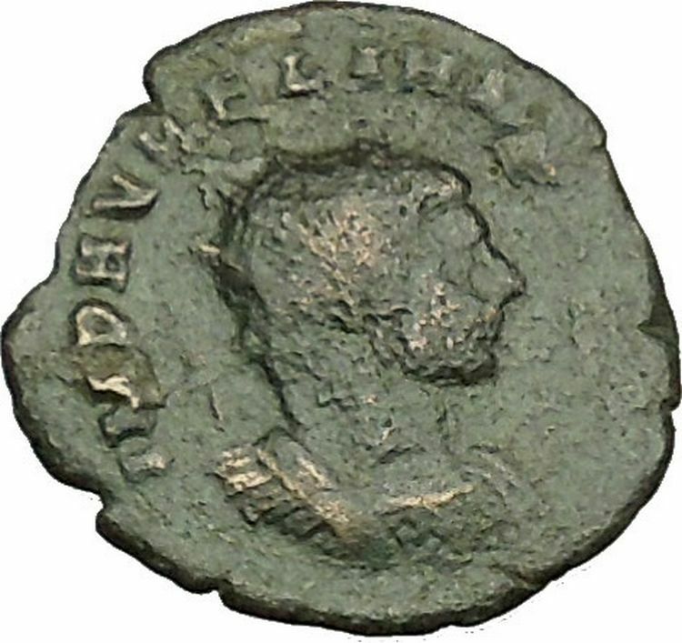 Aurelian with globe power symbol & spear Authentic Ancient Roman Coin i40395