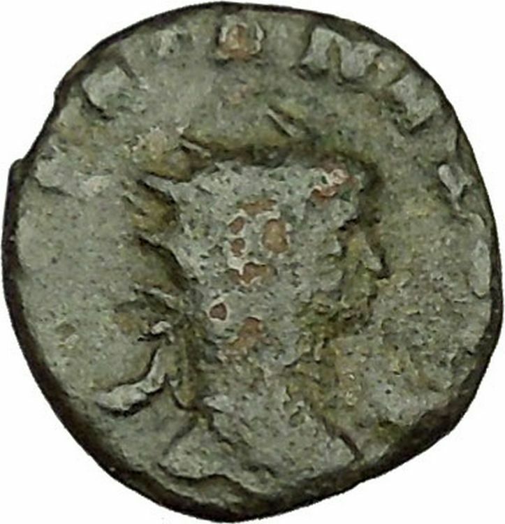 Gallienus Valerian I son Ancient RARE Roman Coin Victory Nike Cult i40385