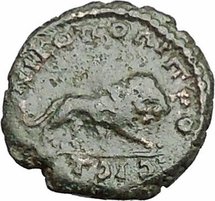 Empress JULIA DOMNA 193AD Nemean Lion Nicopolis ad Istrum Roman Coin i41501