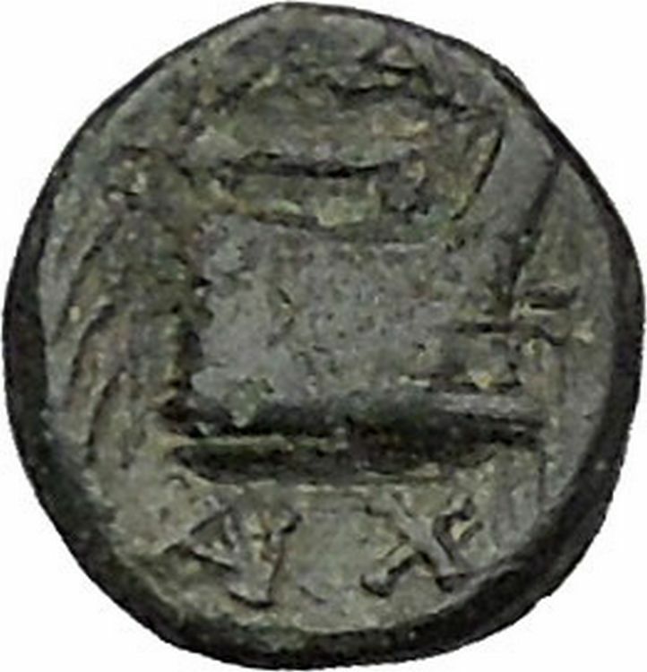 DEMETRIOS I Poliorketes 294BC Aplustre Ancient Greek Coin Galley Ship i41640