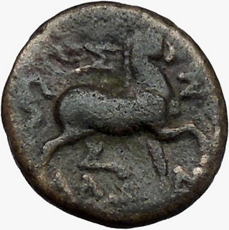 THESSALIAN LEAGUE Larissa 196BC Greek Coin ATHENA APOLLO Healer Cult i43395