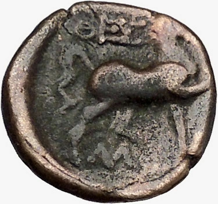 THESSALIAN LEAGUE Larissa 196BC Greek Coin ATHENA APOLLO Healer Cult i43386