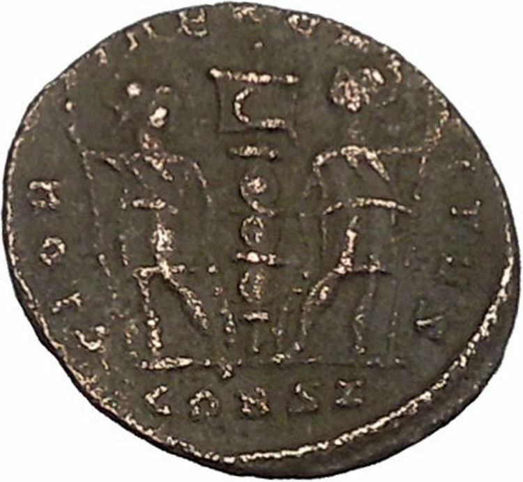 Constantine The Great founds Constantinople Ancient Roman Coin Soldiers i42658