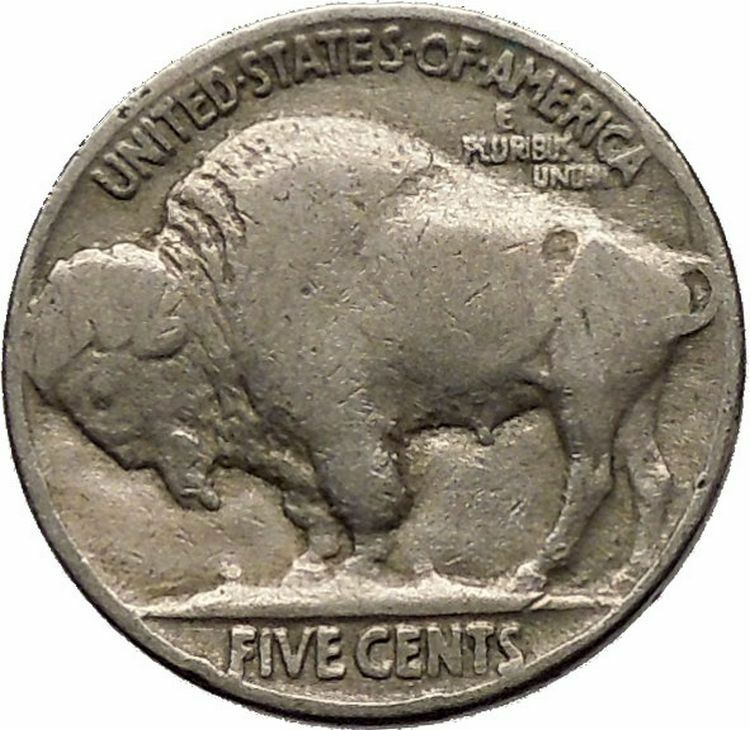 1930 BUFFALO NICKEL 5 Cents of United States of America USA Antique Coin i43745