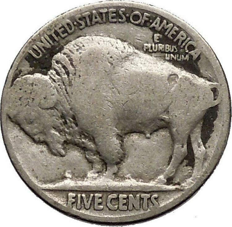 1928 BUFFALO NICKEL 5 Cents of United States of America USA Antique Coin i43710