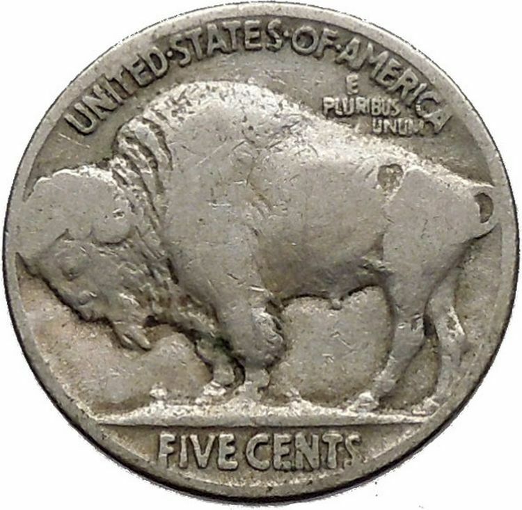 1927 BUFFALO NICKEL 5 Cents of United States of America USA Antique Coin i43699