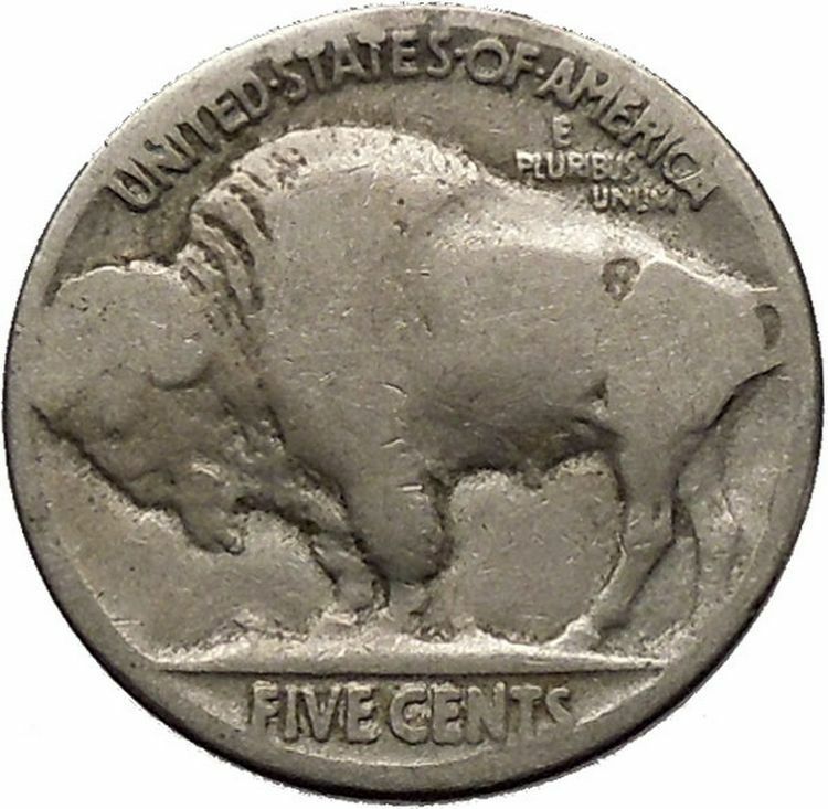 1935 BUFFALO NICKEL 5 Cents of United States of America USA Antique Coin i43771