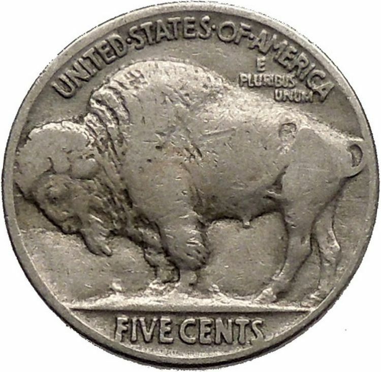 1935 BUFFALO NICKEL 5 Cents of United States of America USA Antique Coin i43791