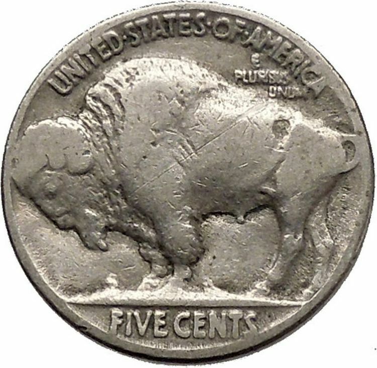 1936 BUFFALO NICKEL 5 Cents of United States of America USA Antique Coin i43812