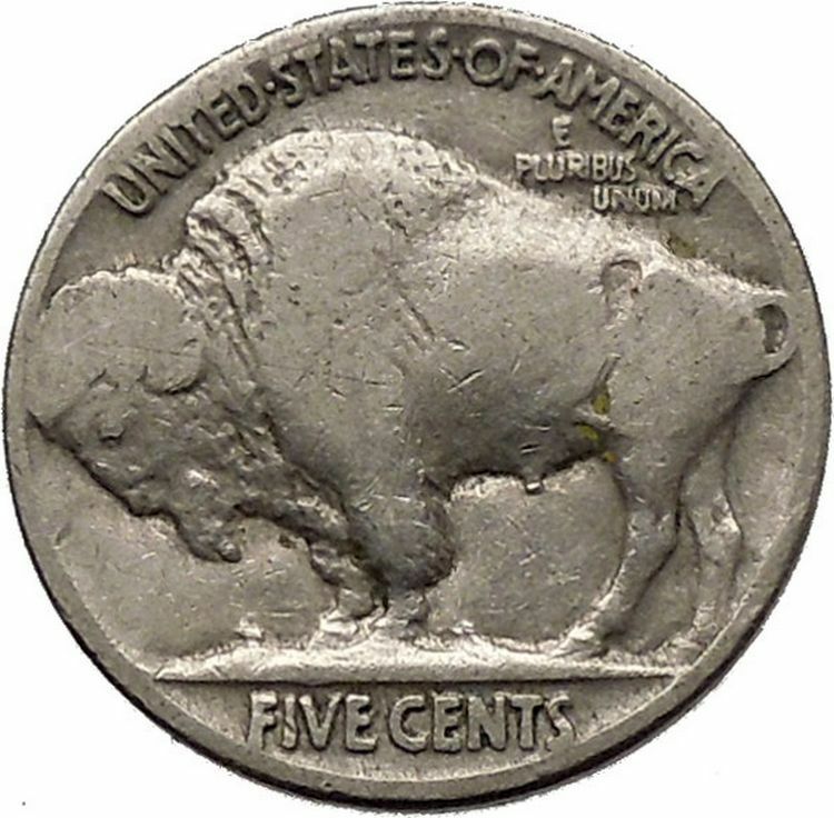 1936 BUFFALO NICKEL 5 Cents of United States of America USA Antique Coin i43818