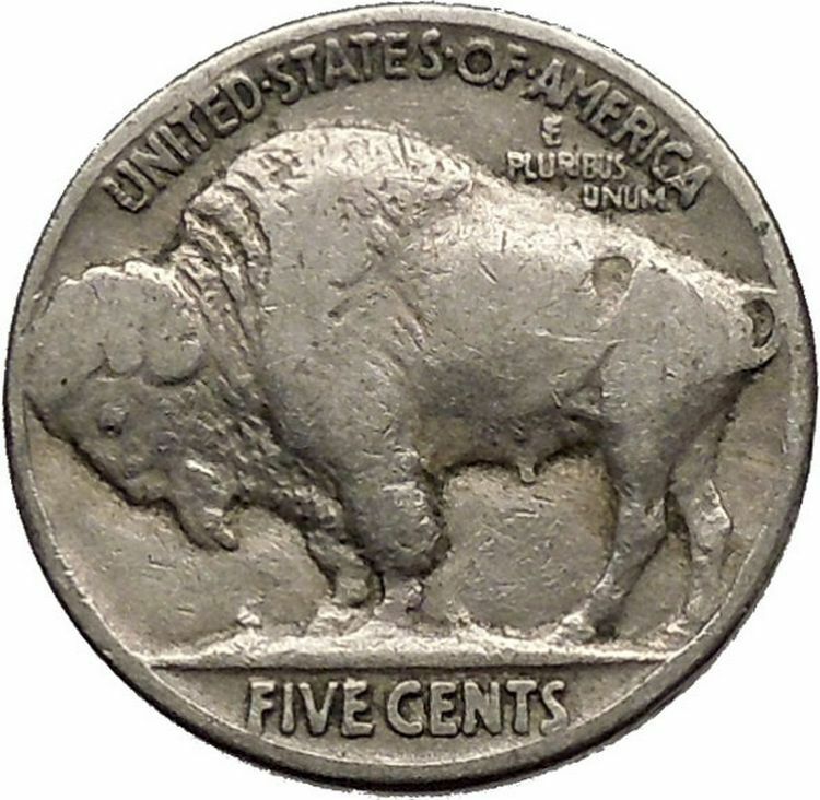 1935 BUFFALO NICKEL 5 Cents of United States of America USA Antique Coin i43769