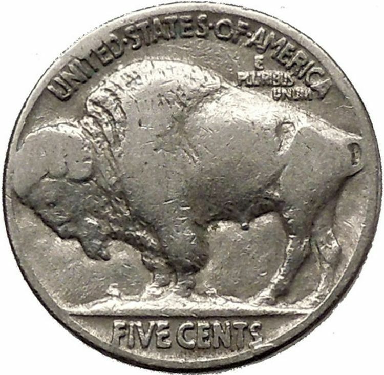 1935 BUFFALO NICKEL 5 Cents of United States of America USA Antique Coin i43792