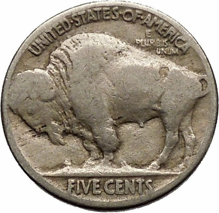 1935 BUFFALO NICKEL 5 Cents of United States of America USA Antique Coin i43767