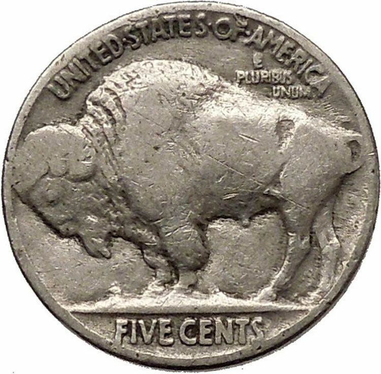 1936 BUFFALO NICKEL 5 Cents of United States of America USA Antique Coin i43827