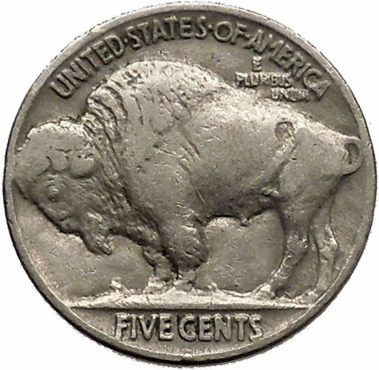 1937 BUFFALO NICKEL 5 Cents of United States of America USA Antique Coin i43886