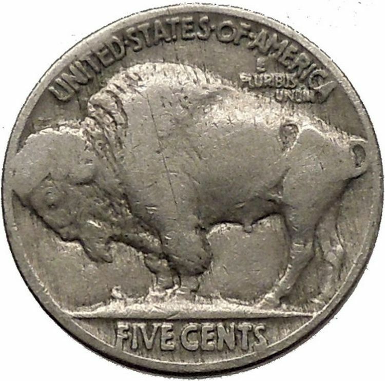 1937 BUFFALO NICKEL 5 Cents of United States of America USA Antique Coin i43881