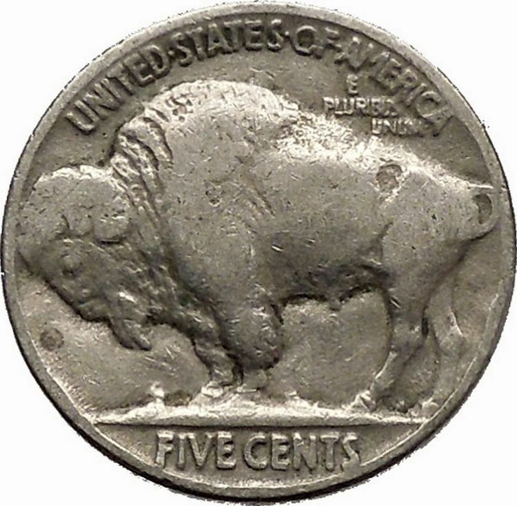 1937 BUFFALO NICKEL 5 Cents of United States of America USA Antique Coin i43908