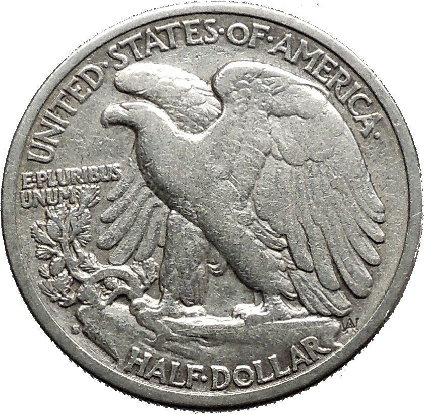 1942 WALKING LIBERTY Half Dollar Bald Eagle United States Silver Coin i44705