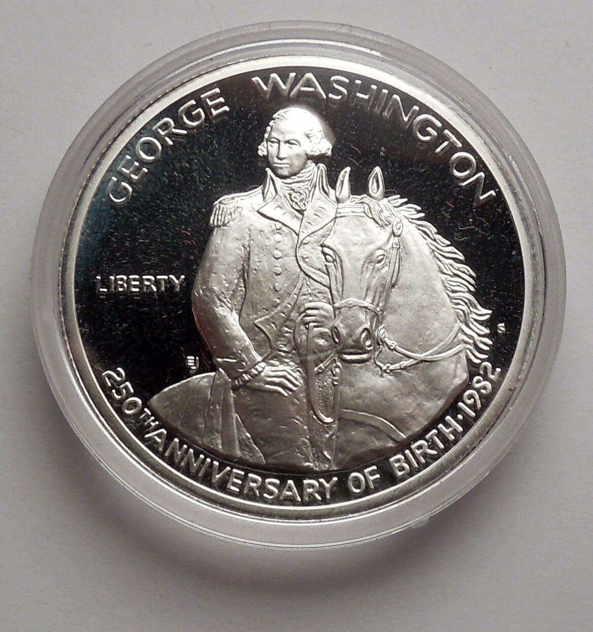 1982 George Washington Commemorative Proof Silver Half Dollar USA Coin Gift Box