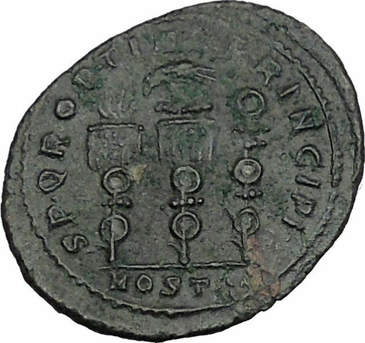 CONSTANTINE I the GREAT 312AD Ostia Aquila Standards Ancient Roman Coin i45105