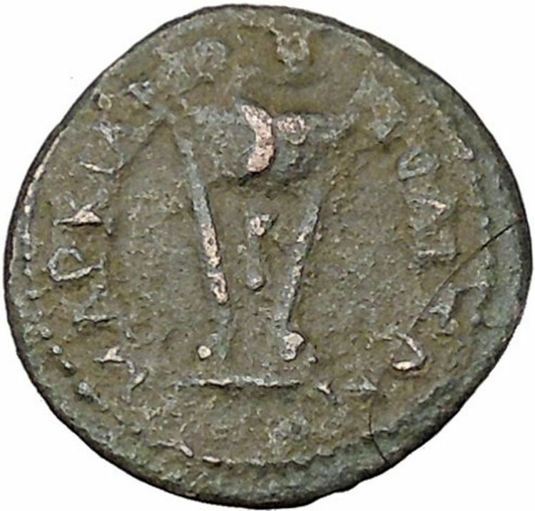 GETA 198AD Marcianopolis SERPENT Sacrificial TRIPOD Ancient Roman Coin i45388