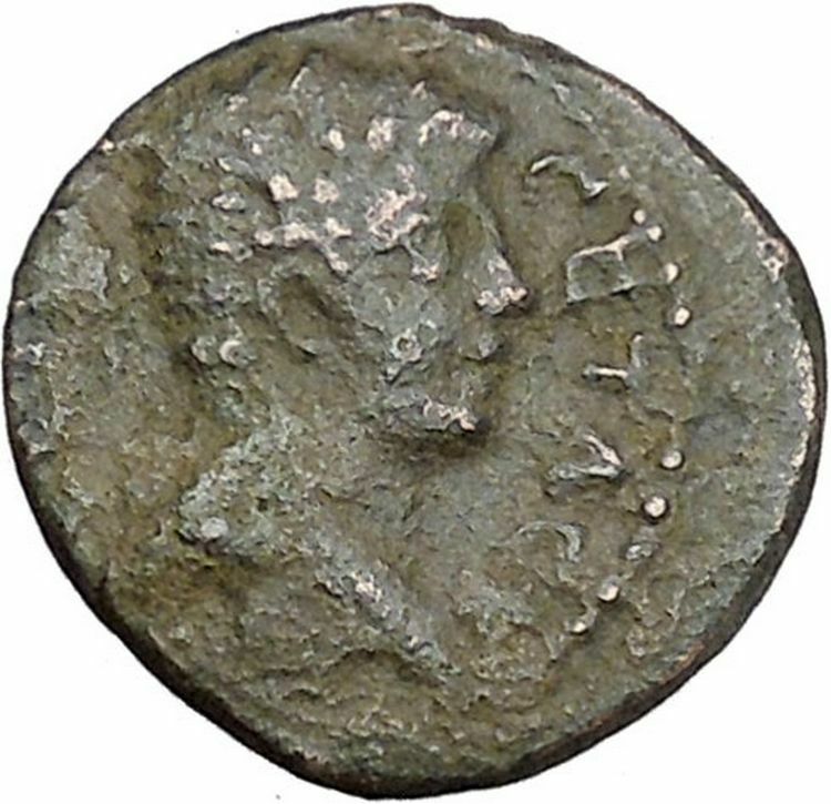 GETA 198AD Marcianopolis SERPENT Sacrificial TRIPOD Ancient Roman Coin i45388