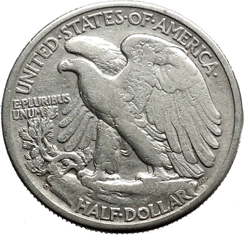 1945 WALKING LIBERTY Half Dollar Bald Eagle United States Silver Coin i44702