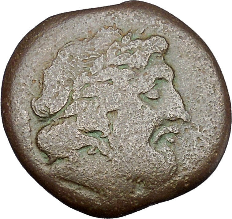 Messana in Sicily under Mamertini 220BC Greek Coin Zeus Naked warrior i45707