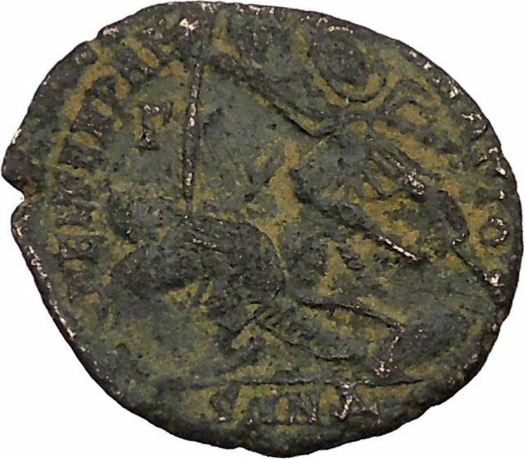 CONSTANTIUS II Constantine the Great son Ancient Roman Coin Battle Horse i45969