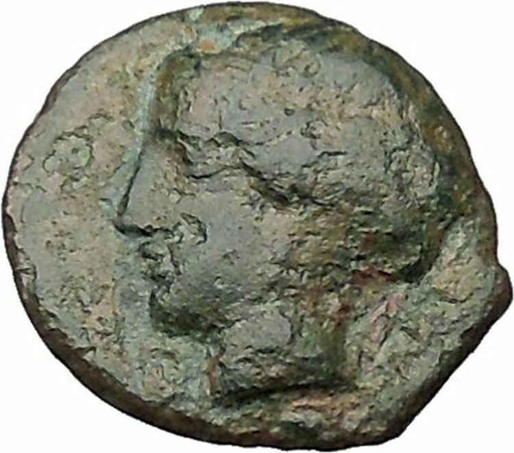 HIMERA Sicily 420BC Ancient Greek Coin Nymph LAUREL WREATH of success i46017