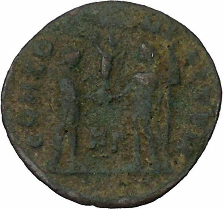 DIOCLETIAN receiving Victory on globe from JUPITER Ancient Roman Coin i45906