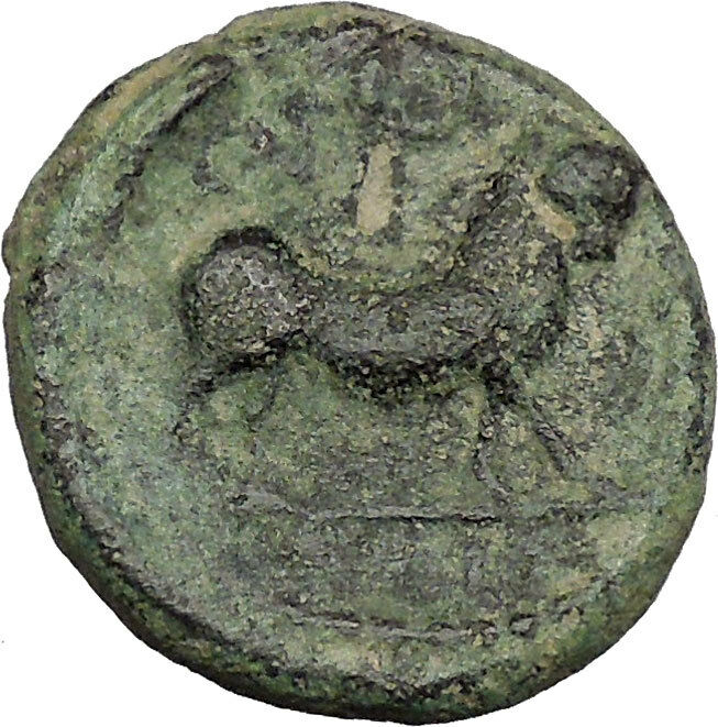 CASTULO Spain 2nd Century BC Very rare Ancient Greek Coin Male Bull i46505