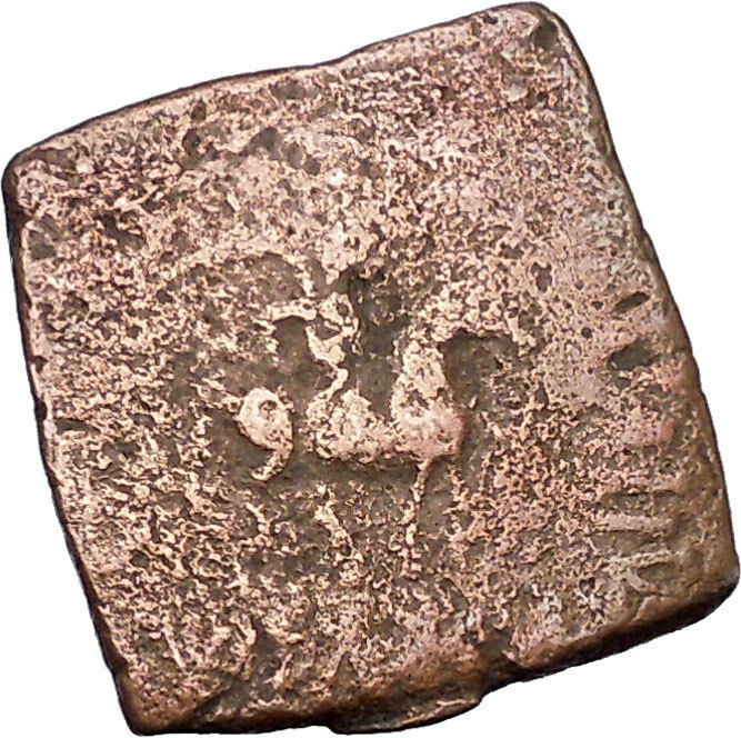 AZILISES 85BC INDO SKYTHIAN King on Horse Bull Ancient Greek Coin India i47061