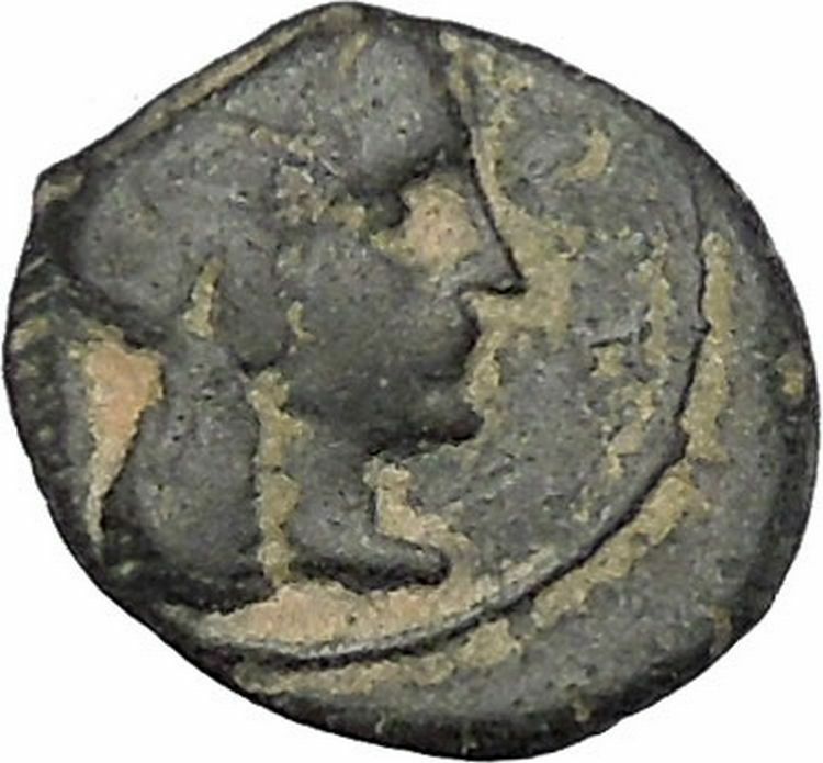 ARETAS IV 9BC Arab Kingdom of Nabataea Authentic PETRA Ancient Greek Coin i46927