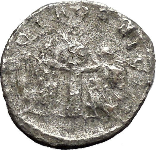 VALERIAN I 255AD Samosata mint Silver Ancient Roman Coin Victory Nike i46896