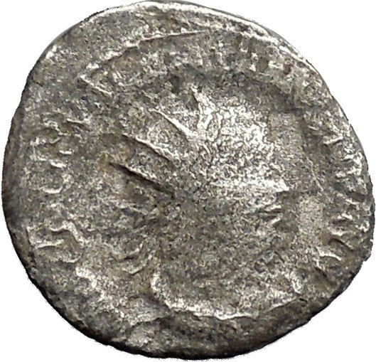 VALERIAN I 255AD Samosata mint Silver Ancient Roman Coin Victory Nike i46896