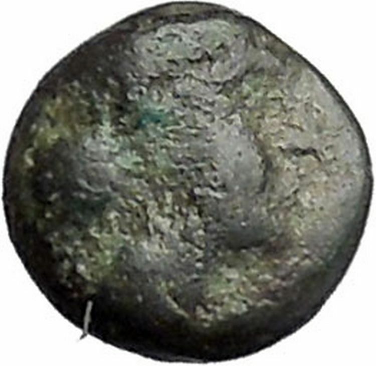 RHODES Island Off CARIA 394BC Nymph Rhodos ROSE Ancient Greek Coin i47737