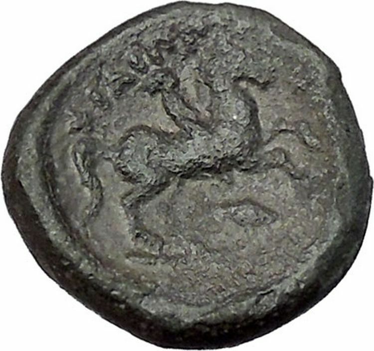 Philip II Alexander the Great Dad OLYMPIC GAMES Ancient Greek Coin Horse i47421