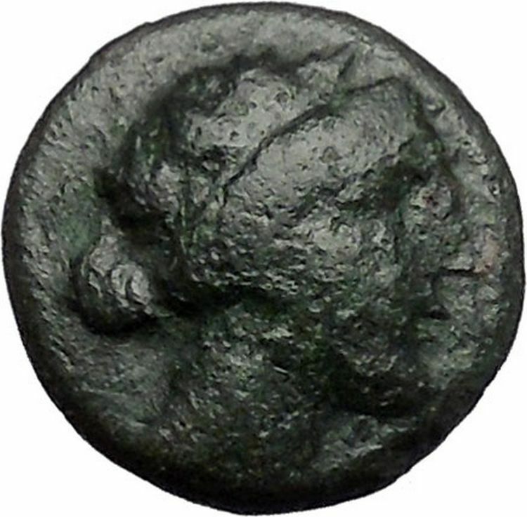 Histiaia in Euboia 338BC Nymph & Grapes Authentic Ancient Greek Coin i47988