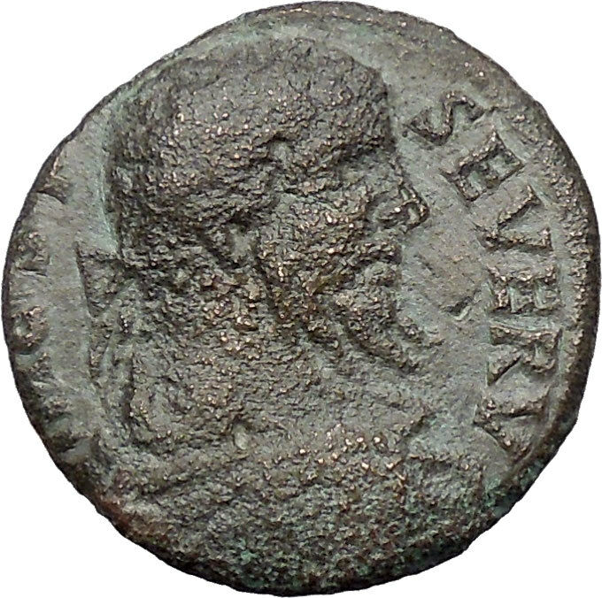 SEPTIMIUS SEVERUS 193AD Stobi Macedonia Nike Victory Ancient Roman Coin i47993