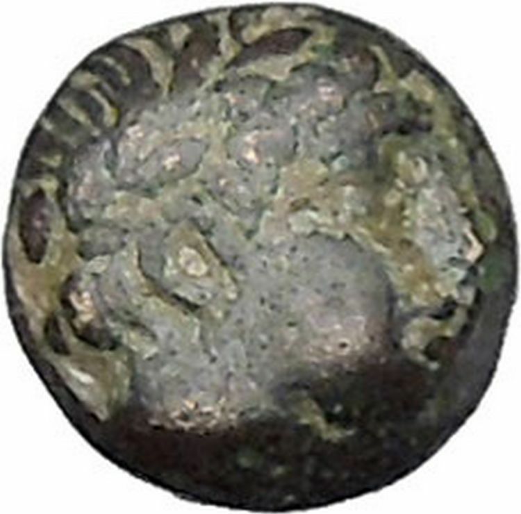 PERGAMON in MYSIA 450BC Apollo Bull Heads Authentic Ancient Greek Coin i47190