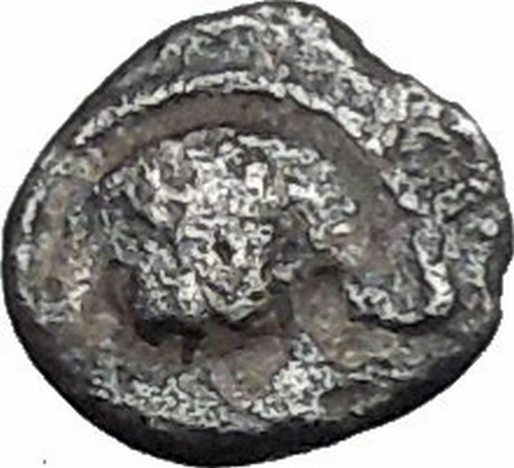 THEBES in BOIOTIA 425BC Hemiobol Genuine Silver Greek Coin Shield Amphora i48776