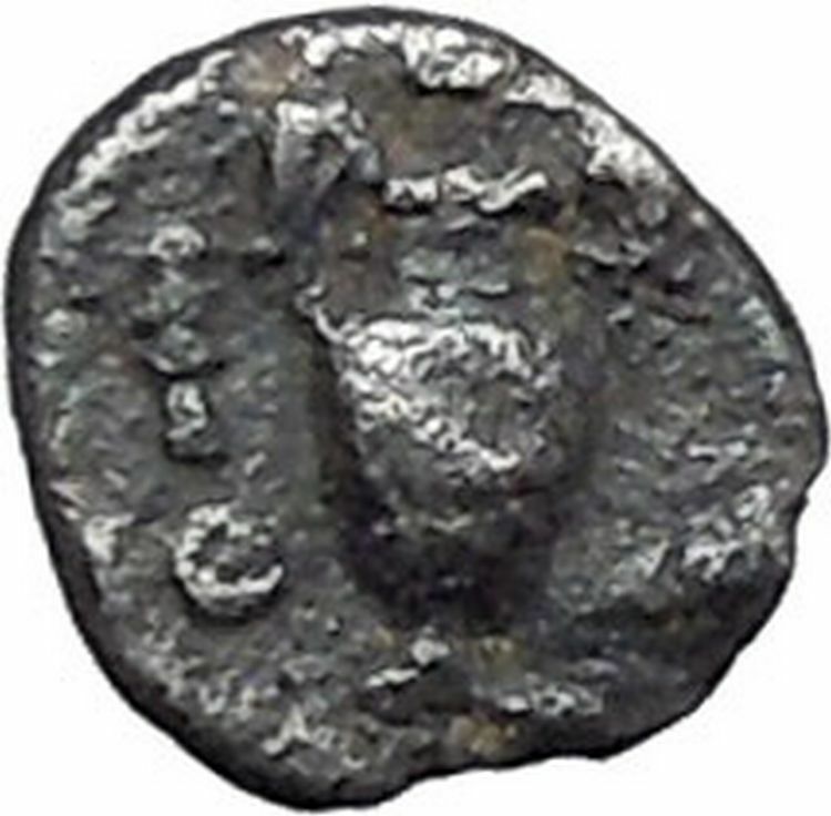 THEBES in BOIOTIA 425BC Hemiobol Genuine Silver Greek Coin Shield Amphora i48776