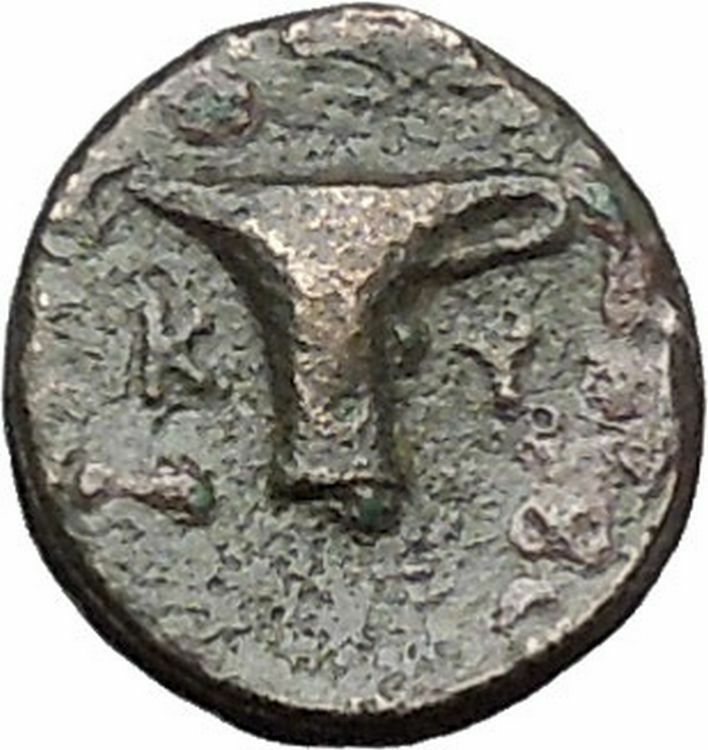 Kyme in Aeolis 350BC EAGLE & VASE on Authentic Ancient Greek Coin i48607