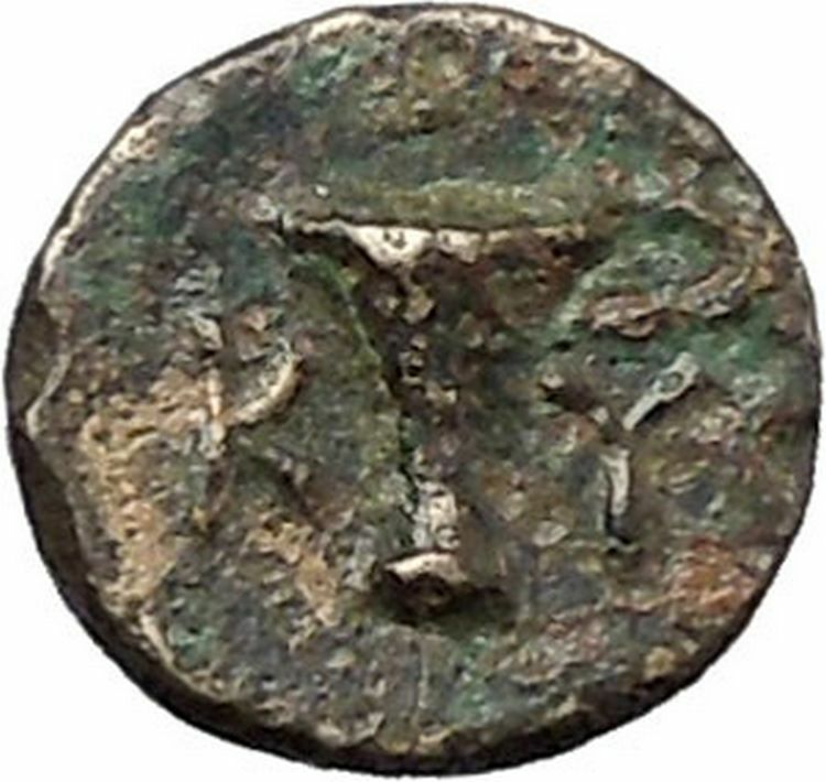 Kyme in Aeolis 350BC EAGLE & VASE on Authentic Ancient Greek Coin i49492