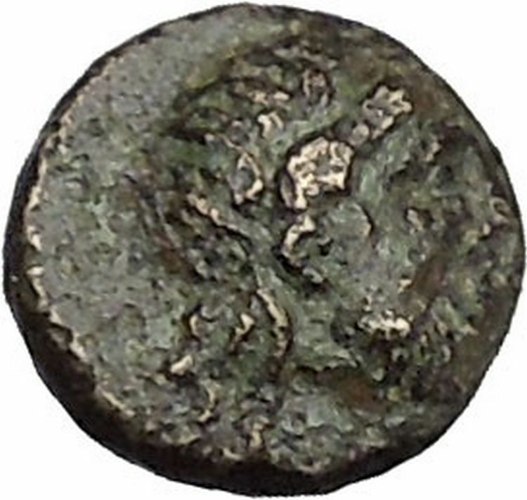 Greek City Authentic Ancient Greek Coin 350-100BC Athena War Magic Zeus i50307