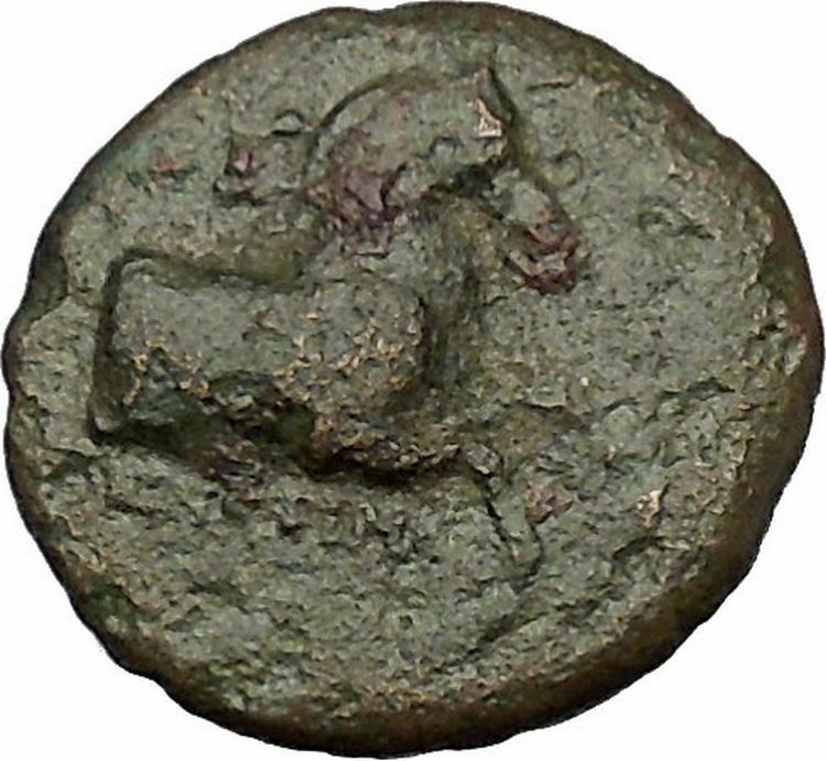 Kyme in Aeolis 350BC Horse & Vase Genuine Authentic Ancient Greek Coin i51832