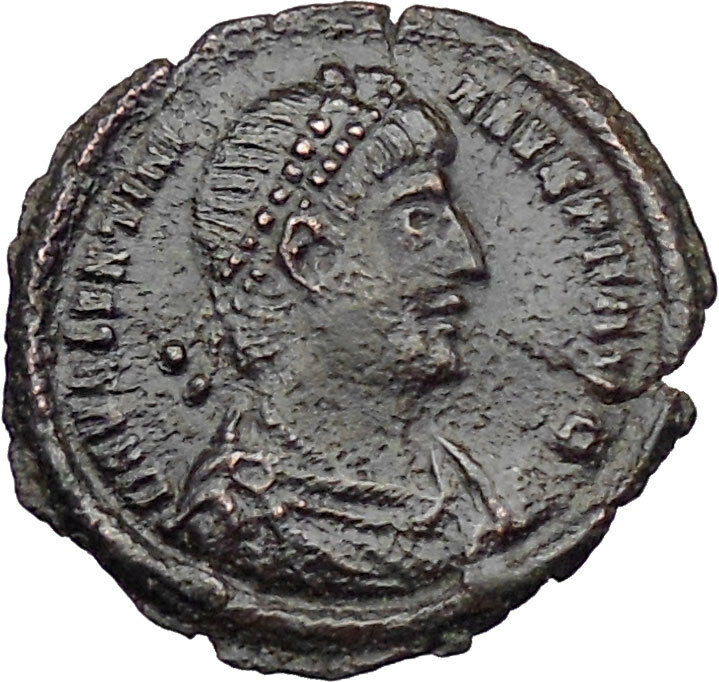 VALENTINIAN I 364AD Ancient Roman Coin Nike Victory Cult Angel i29859