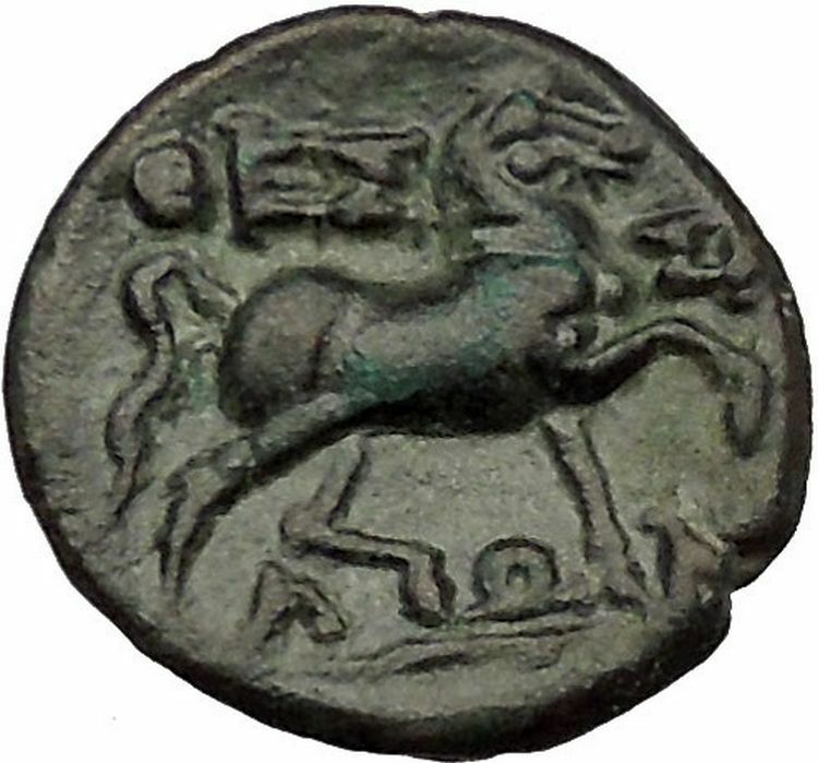 THESSALIAN LEAGUE Larissa 2nd – mid 1st cent Ancient Greek Coin ATHENA i53248